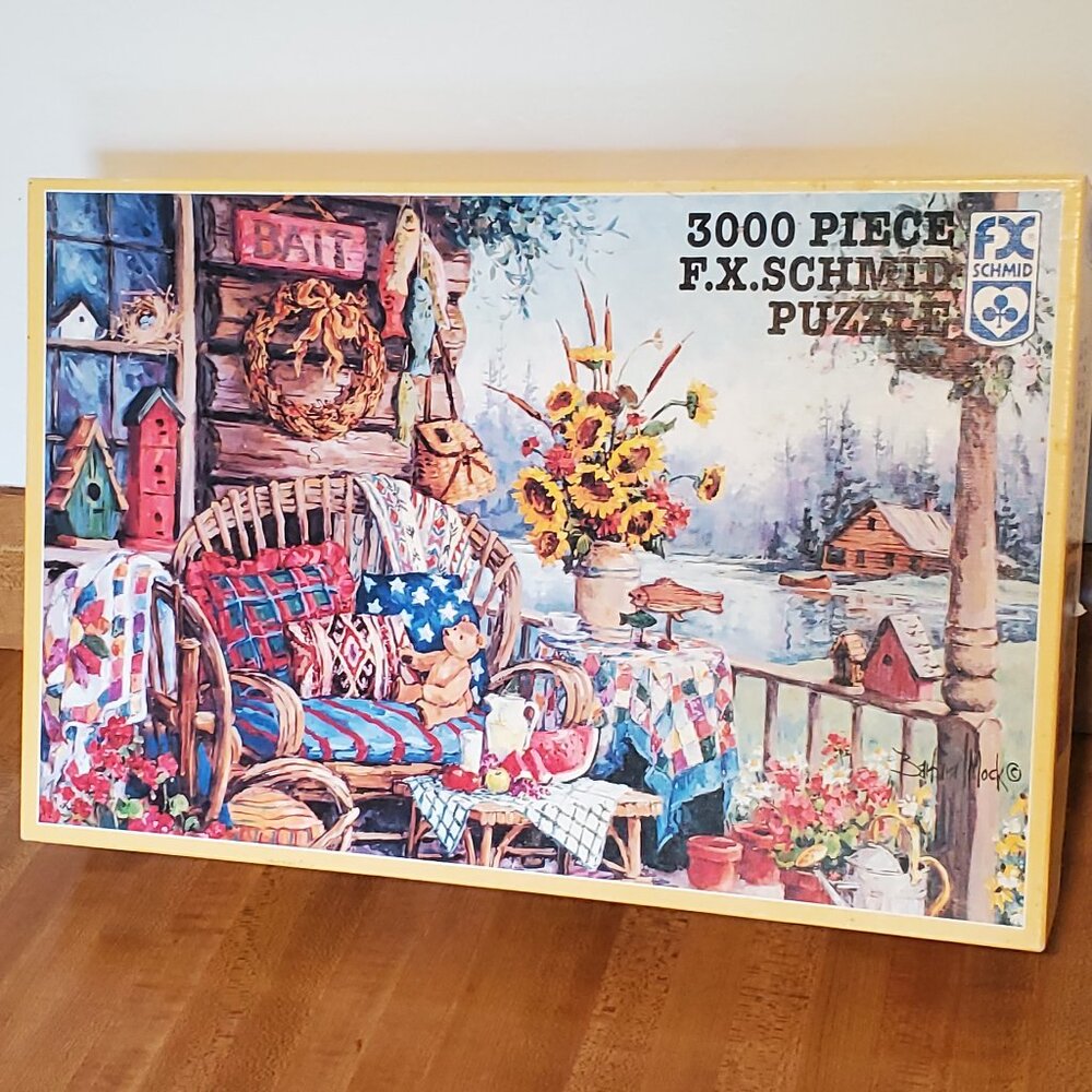 FX SCHMID 3000 Piece Puzzle “COUNTRY HIDEAWAY"  1997
